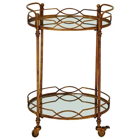 Metal/Mirror Bar Cart